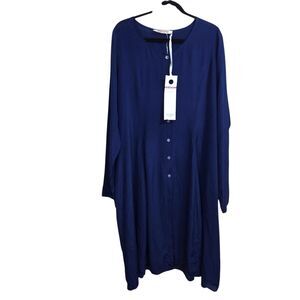 Cocon Commerz Privatsachen Dress 2 OSFM Lagenlook Silk blend Button‎ Front NEW